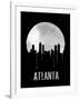 Atlanta Skyline Black-null-Framed Art Print