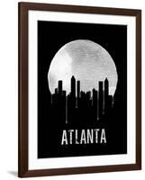 Atlanta Skyline Black-null-Framed Art Print