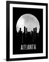 Atlanta Skyline Black-null-Framed Art Print