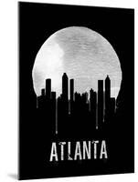 Atlanta Skyline Black-null-Mounted Art Print