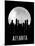 Atlanta Skyline Black-null-Mounted Art Print