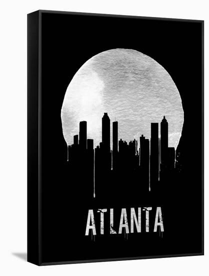 Atlanta Skyline Black-null-Framed Stretched Canvas