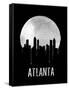 Atlanta Skyline Black-null-Framed Stretched Canvas