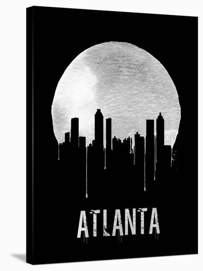 Atlanta Skyline Black-null-Stretched Canvas