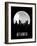 Atlanta Skyline Black-null-Framed Art Print