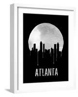 Atlanta Skyline Black-null-Framed Art Print