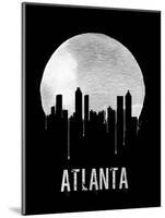 Atlanta Skyline Black-null-Mounted Art Print