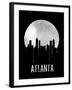 Atlanta Skyline Black-null-Framed Art Print