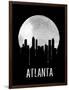 Atlanta Skyline Black-null-Framed Art Print