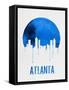 Atlanta Skyline Blue-NaxArt-Framed Stretched Canvas