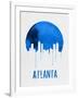 Atlanta Skyline Blue-NaxArt-Framed Art Print