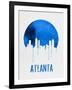 Atlanta Skyline Blue-NaxArt-Framed Art Print