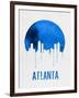 Atlanta Skyline Blue-NaxArt-Framed Art Print