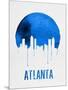 Atlanta Skyline Blue-NaxArt-Mounted Art Print