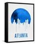 Atlanta Skyline Blue-NaxArt-Framed Stretched Canvas