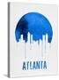 Atlanta Skyline Blue-NaxArt-Stretched Canvas