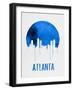 Atlanta Skyline Blue-NaxArt-Framed Art Print