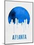 Atlanta Skyline Blue-NaxArt-Mounted Art Print