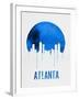 Atlanta Skyline Blue-NaxArt-Framed Art Print