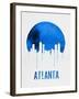 Atlanta Skyline Blue-NaxArt-Framed Art Print