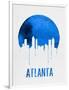 Atlanta Skyline Blue-NaxArt-Framed Art Print