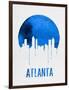 Atlanta Skyline Blue-NaxArt-Framed Art Print