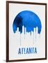 Atlanta Skyline Blue-NaxArt-Framed Art Print