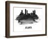 Atlanta Skyline Brush Stroke - Black II-NaxArt-Framed Art Print