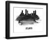 Atlanta Skyline Brush Stroke - Black II-NaxArt-Framed Art Print