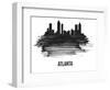 Atlanta Skyline Brush Stroke - Black II-NaxArt-Framed Art Print