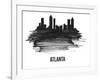 Atlanta Skyline Brush Stroke - Black II-NaxArt-Framed Art Print