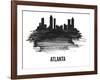 Atlanta Skyline Brush Stroke - Black II-NaxArt-Framed Art Print