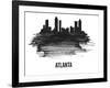 Atlanta Skyline Brush Stroke - Black II-NaxArt-Framed Art Print