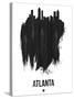 Atlanta Skyline Brush Stroke - Black-NaxArt-Stretched Canvas