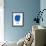 Atlanta Skyline Brush Stroke - Blue-NaxArt-Framed Art Print displayed on a wall