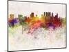 Atlanta Skyline in Watercolor Background-paulrommer-Mounted Art Print