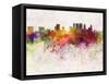 Atlanta Skyline in Watercolor Background-paulrommer-Framed Stretched Canvas