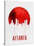 Atlanta Skyline Red-null-Stretched Canvas
