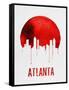 Atlanta Skyline Red-null-Framed Stretched Canvas