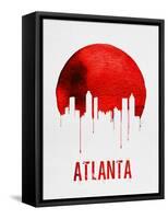 Atlanta Skyline Red-null-Framed Stretched Canvas