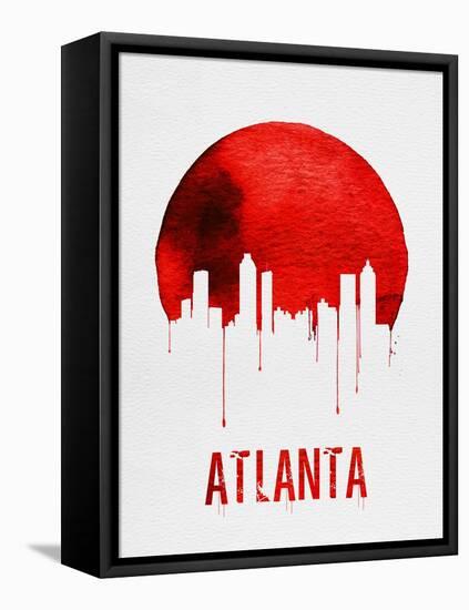 Atlanta Skyline Red-null-Framed Stretched Canvas