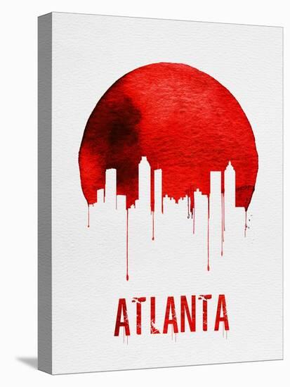 Atlanta Skyline Red-null-Stretched Canvas