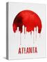 Atlanta Skyline Red-null-Stretched Canvas