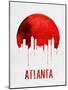 Atlanta Skyline Red-null-Mounted Art Print