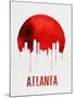 Atlanta Skyline Red-null-Mounted Art Print