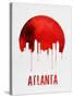 Atlanta Skyline Red-null-Stretched Canvas