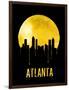 Atlanta Skyline Yellow-null-Framed Art Print