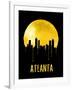 Atlanta Skyline Yellow-null-Framed Art Print