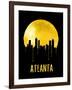 Atlanta Skyline Yellow-null-Framed Art Print