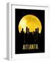 Atlanta Skyline Yellow-null-Framed Art Print